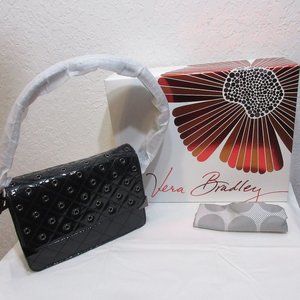 Vera Bradley Cole Mini Shoulder Bag Glossy NAVY MSRP $575 Limited Edition NWT!